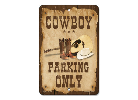 Cowboy Parking Only Sign