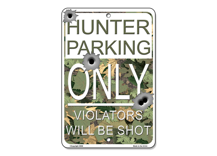 Hunter Parking Only Sign
