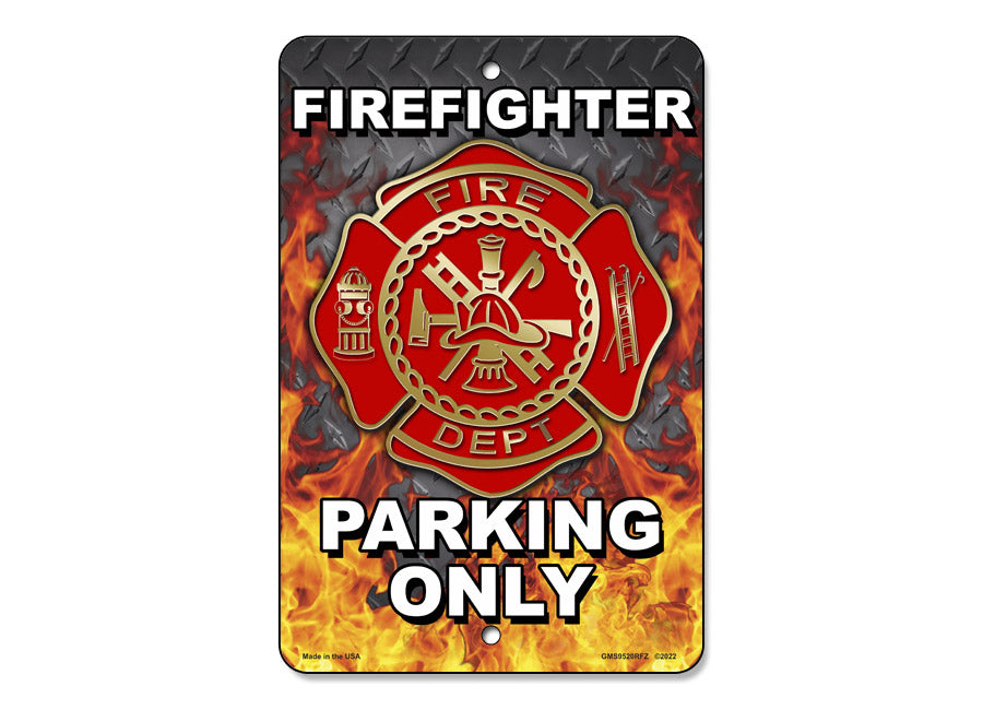 Firefighter Stop Sign Firefighter Parking Sign – Salty Bones