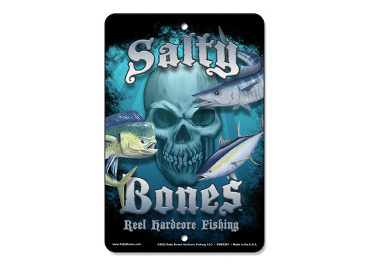 Salty Bones Skull, Mahi, Tuna, and Wahoo Sign