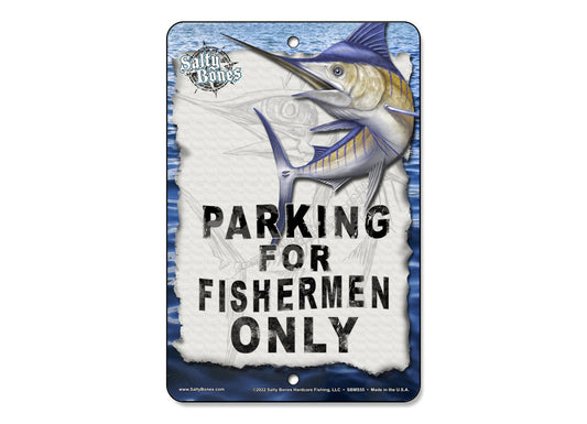 Salty Bones Marlin Parking Sign