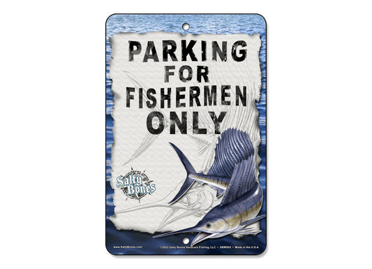 Salty Bones Sailfish Parking Sign