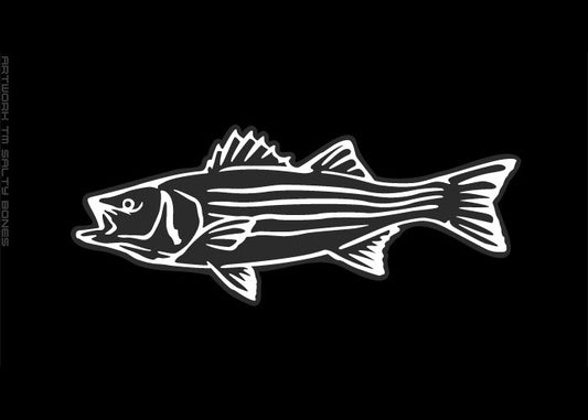 Striped Bass Plotted Style Profile Decal