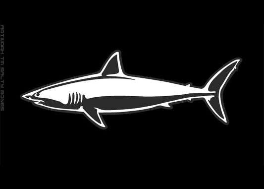 Mako Shark Plotted Style Profile Decal