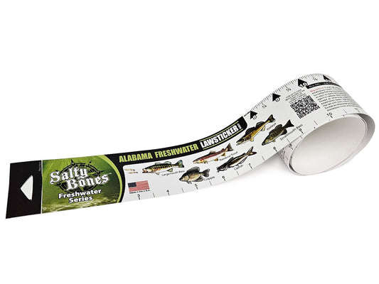 Salty Bones Alabama Freshwater Lawsticker - 36" Sticker Ruler