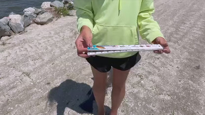 Salty Bones Florida Saltwater Lawstick - Double-Sided 36" Folding Fishing Ruler with Florida's Atlantic and Gulf Guidelines - Newest Version