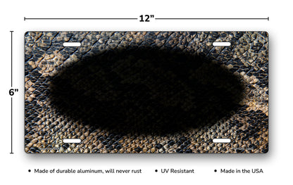 Snake Skin with Black Oval License Plate