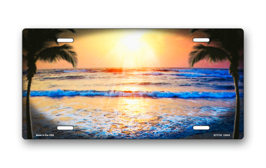 Incoming Tide w/Sun Scenic License Plate