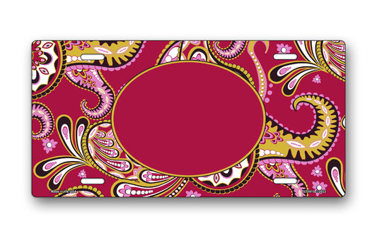 Scarlet Pattern License Plate