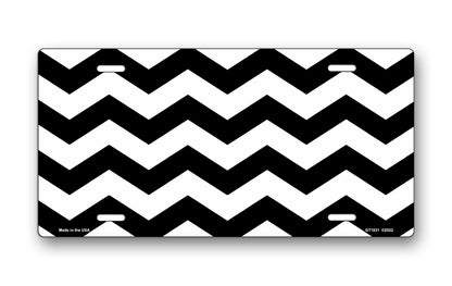 Black Chevron License Plate