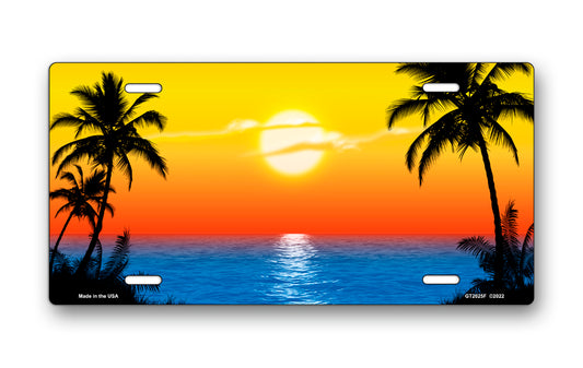 Full Color Palms Beach Scenic License Plate