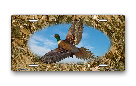 Pheasant on Camo License Plate