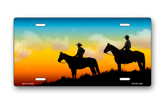 Full Color Cowboys License Plate