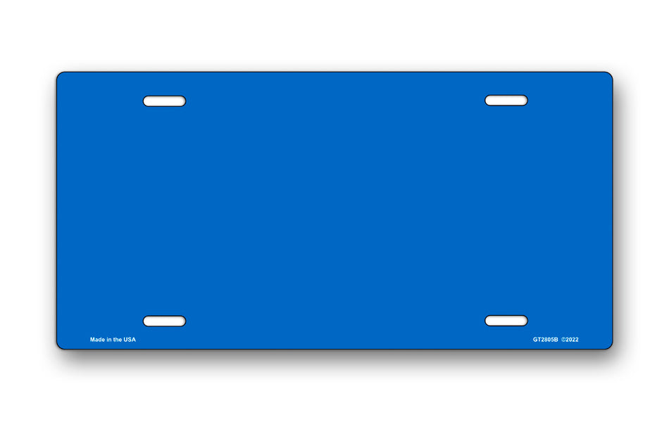 Solid Blue License Plate – Salty Bones