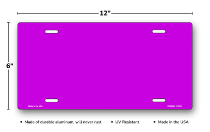 Solid Purple License Plate