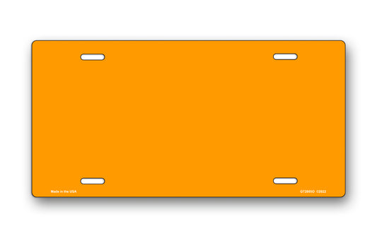 Solid Orange License Plate