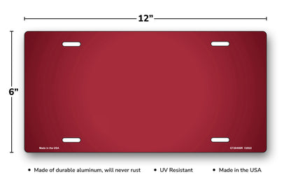 Burgundy Ringer License Plate