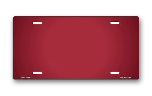 Burgundy Ringer License Plate