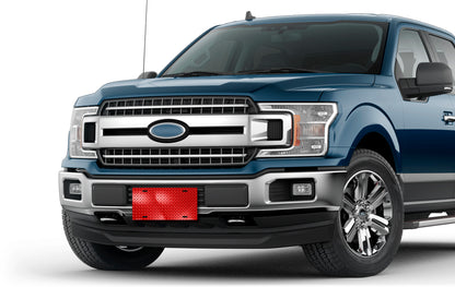 Red Simulated Diamond Plate License Plate