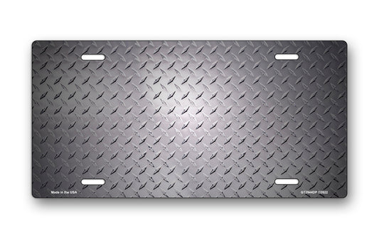 Diamond Plate License Plate