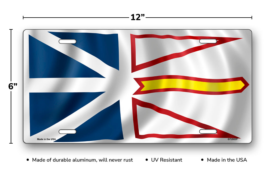 Flag of Newfoundland License Plate
