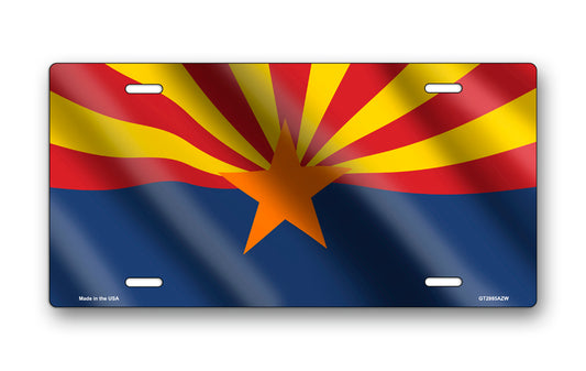 Wavy Arizona State Flag License Plate