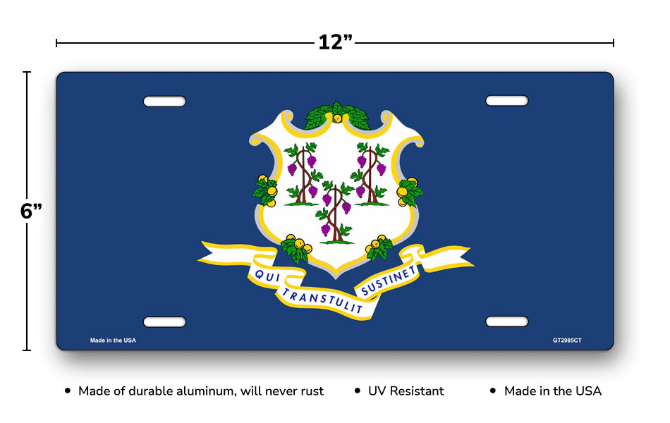Connecticut State Flag License Plate