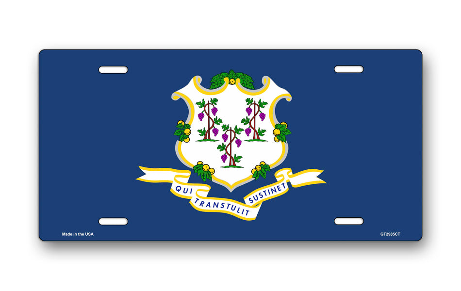 Connecticut State Flag License Plate