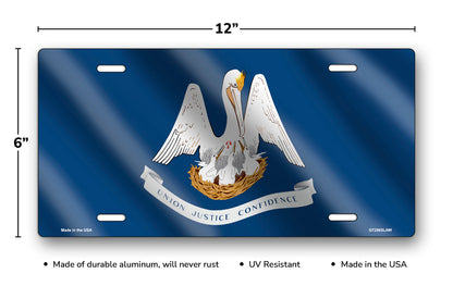 Wavy Louisiana State Flag License Plate