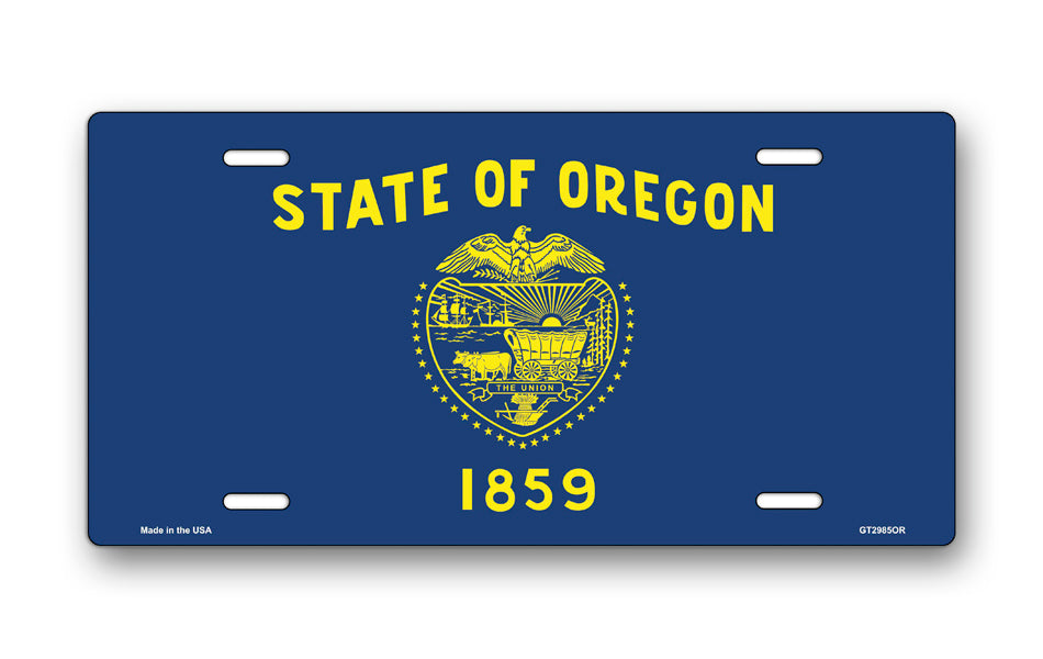 Oregon State Flag License Plate – Salty Bones