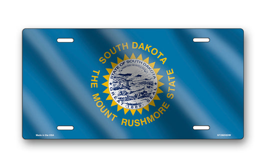 Wavy South Dakota State Flag License Plate