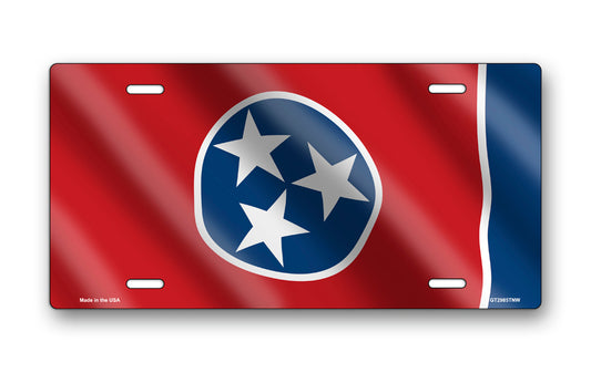 Wavy Tennessee State Flag License Plate