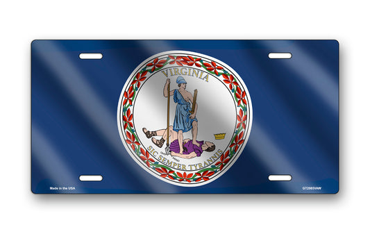 Wavy Virginia State Flag License Plate