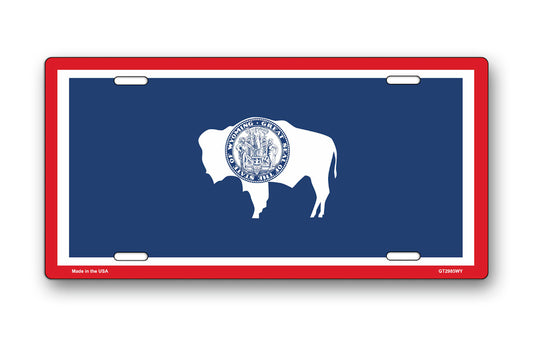 Wyoming State Flag License Plate
