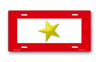 Gold Star Flag License Plate