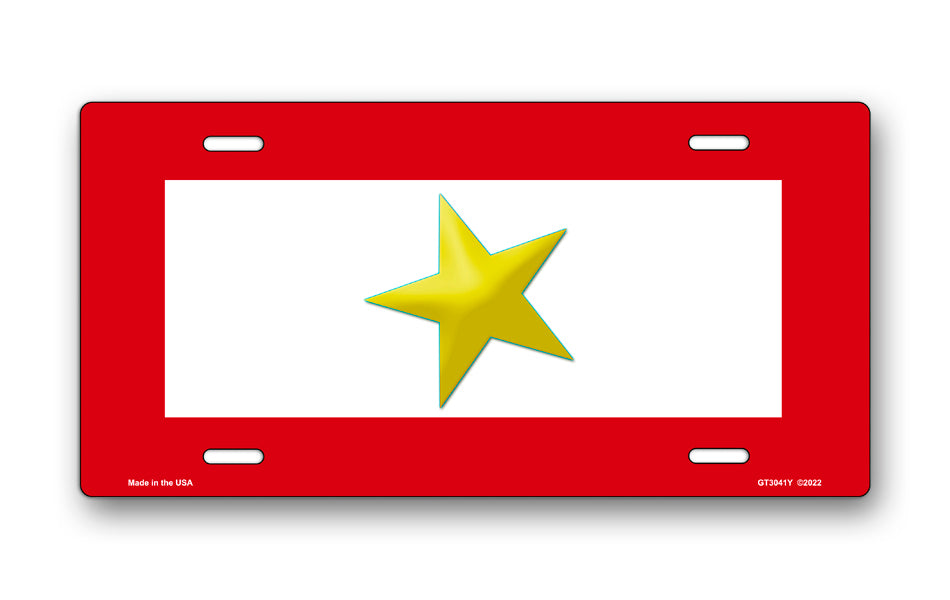 Gold Star Flag License Plate