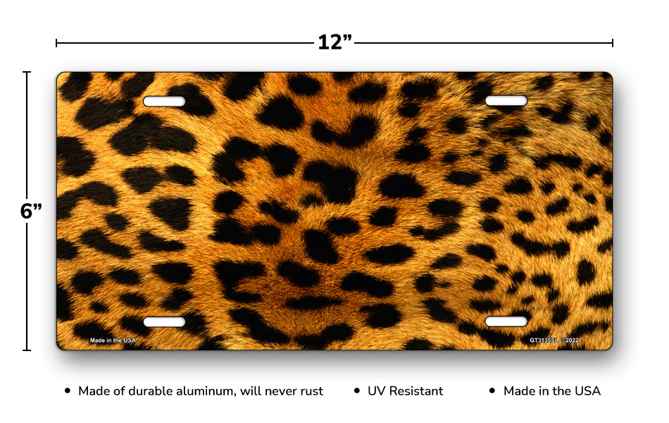 Leopard Fur License Plate