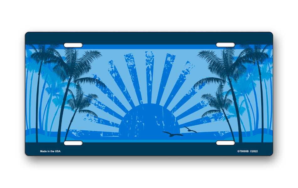 Blue Sunrise Scenic License Plate