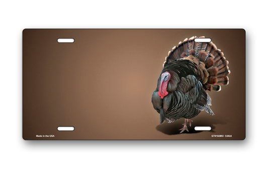 Turkey on Mocha Offset License Plate