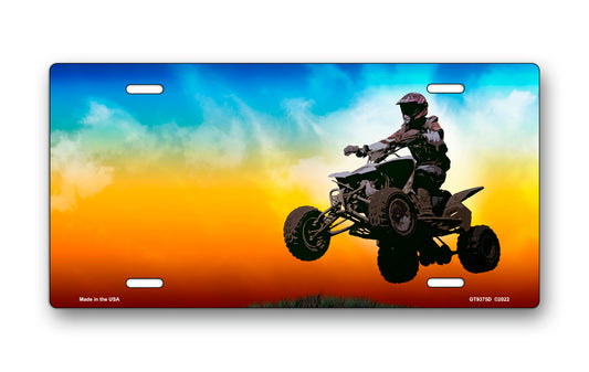 Four Wheeler on Full Color Offset License Plate