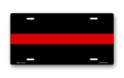 Red Line on Black License Plate