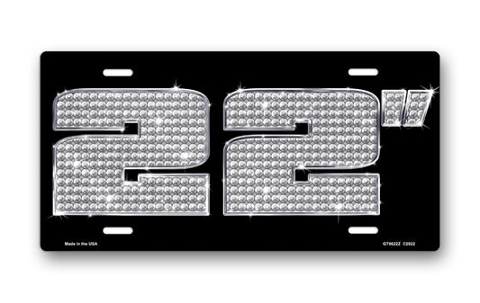 22" Bling License Plate