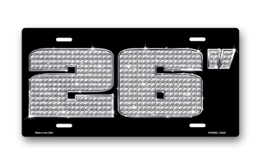 26" Bling License Plate