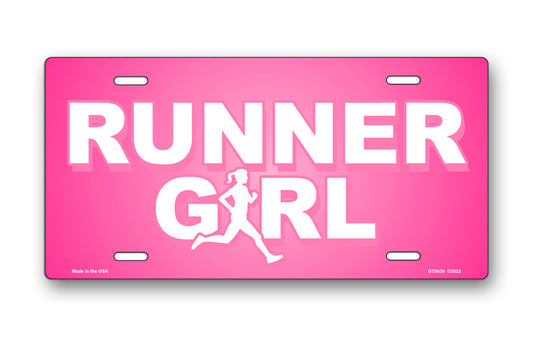 Runner Girl License Plate