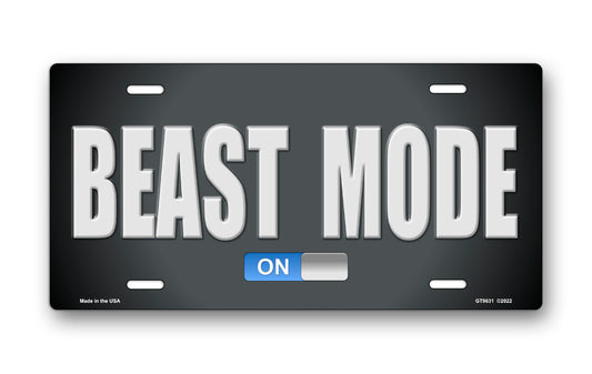 Beast Mode On License Plate