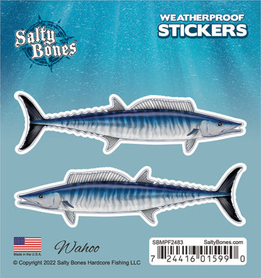 Wahoo Mini Profile Fish Decals