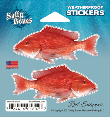 Red Snapper Mini Profile Fish Decals – Salty Bones