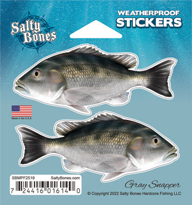 Gray Snapper Mini Profile Fish Decals – Salty Bones