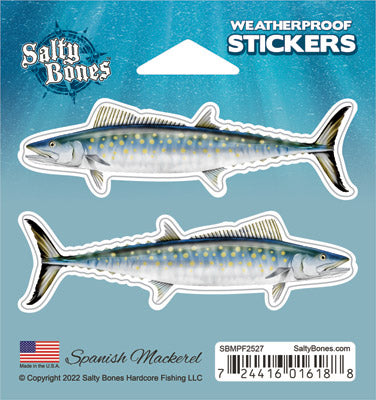 Spanish Mackerel Mini Profile Fish Decals