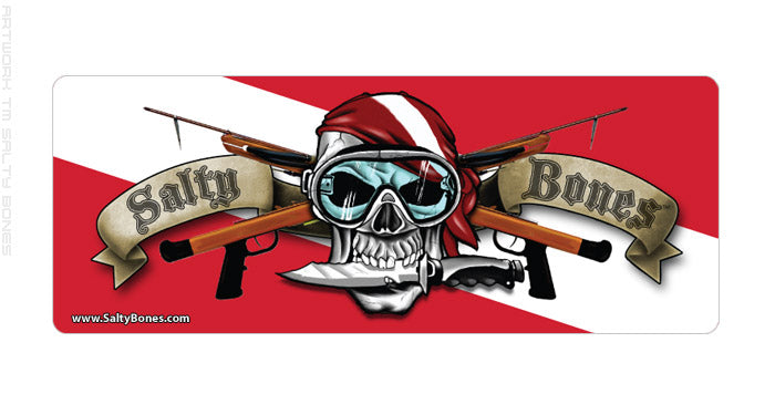 Salty Bones Diving Decal